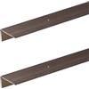 Alberts GAH-Alberts 498832 484026 - Profilo protettivo per scale, in alluminio anodizzato, 1000 x 45 x 23 mm, 2 pezzi