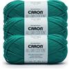 Caron All Day Cotton - Confezione da 3 gomitoli di filato 100% cotone mercerizzato Jungle Aqua