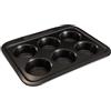 MasterPRO Foodies - stampo quadrato cotto fino a 250 gradi per 6 muffin - distribuzione uniforme del calore - Fatta in acciaio al carbonio - fondo antiferente - rimovibile e facile da lavare
