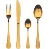 BERGNER Set 24 pezzi di posate in acciaio inox Monaco Oro Opaco
