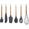 BERGNER Bake Lovers - 6 Silicone Kitchen Utensils Game - Testa silicone - Battutto + cucchiaio arorato + pennello/pennello + cucchiaio solido + spatola grande + graffio