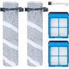Jegehoyo Spazzole a Rullo e Filtro HEPA Ricambi per Bissell CrossWave OmniForce Edge 4076,4087,4000,4006,4007,4017,4008,3999,3912,4325N Aspirapolvere Senza Fili