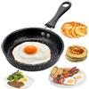 LOMUG Mini Padella in Acciaio Inox, piccola padella da 12 cm con manico, mini padella antiaderente in acciaio inox, padella portatile da campeggio, mini padella in ghisa per uova, pancetta, fette di