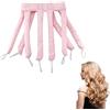 Diffaxy Heatless Curlers - Fascia per capelli senza calore durante la notte, ricci in morbido raso, arricciacapelli per capelli lunghi e medi (rosa)
