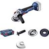 Bosch Professional Sistema di smerigliatrice angolare a batteria da 18 V GWS 18 V-10 (diametro disco 125 mm, senza batterie e caricatore, in L-BOXX 136)