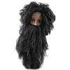 LOVIVER Set di barba e capelli per travestimenti, barbe finte per accessori cosplay, bomboniere, Nero
