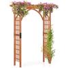COSTWAY Arco in Legno da Giardino, Pergola di Legno per Piante Rampicanti, Decorazioni per Matrimonio e Patio, 160 x 60 x 213 cm
