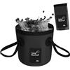 SZKKQKJ bacinella pieghevole,Secchio pieghevole, catino pieghevole,cesto picnic, per esterni, pieghevole, per pesca, feste e giardino (nero, 20 l), secchio pieghevole in tessuto durevole per campeggio