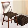 bechoanigel Set di 4 Cuscini per Sedia, Cuscini per Sedia 40 x 40 cm Uso Iinterno ed Esterno Set cCuscini per Sedia con Lacci, Sedia da Ufficio Balcone, Cuscino per Sala da Pranzo Soggiorno (Marrone)