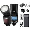 Godox V1N Camera Flash Speedlite Speedlight Wireless 2.4G Zoom Fresnel con 2600mAh Lithimu Battery per Nikon D5300 D750 D850 D7100 Z7 Camcorder Videocamera