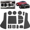 BSTW Compatibile con Opel Corsa F 2020-2024 2025 (Freno Manuale) Tappetini Antiscivolo per Opel Corsa F Tappetini in Gomma per Console Centrale, Porta Bicchieri, Scanalatura Porta (Nero)