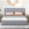 FOERPL Letto matrimoniale 160 x 200 con cassetti, letto con contenitore e testiera imbottita in tessuto di velluto, telaio per letto con cassetti in ferro, letto matrimoniale imbottito, letto con cassetto