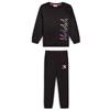 Diadora JG. Tracksuit Logo Tuta da Ginnastica, Nero, S Bambina