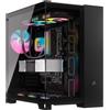 CORSAIR iCUE LINK 6500X RGB Mid-Tower ATX Case per PC a Doppia Camera - Vetro Panoramico Temperato - Compatibile con Scheda Madre a Connessione Inversa - 3x Ventole CORSAIR RX120 RGB Incluse - Nero