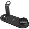 Generic Supporto di ricarica wireless 7 in 1, stazione di ricarica rapida per tutti i telefoni, cuffie e smartwatch (nero)