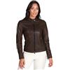 D'Arienzo Giacca Testa di Moro Donna Giubbotto Biker Giubbino Moto Vera Pelle Made in Italy Linda XS/Testa di Moro