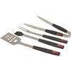 Excelsa Barbecue Set 4 Accessori, Acciaio Inossidabile, Nero/Rosso, 4 unità