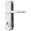 Abus HLZS814 W, Maniglia per porta, ambolati EK, con placca e cilindro di protezione, bianco, 12238