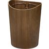 Relaxdays Cestino Gettacarte in Legno, Pattumiera Rotonda, Anello per Sacchetto Rifiuti, Cesto 9 L, HxD 30x23 cm Marrone
