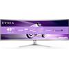 PHILIPS Evnia 49M2C8900AM - Monitor gaming curvo OLED QD da 49 pollici, 240 Hertz, 0,03 ms GtG, HDR400, Ambiglow (5120x1440, HDMI 2.1, DisplayPort 1.4, USB-C, Hub USB) bianco