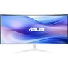 ASUS VU34WCIP-W Eye Care, Monitor Curvo da 34, Wide Quad HD VA (3440x1440), 1 ms (MPRT), 100Hz, HDMI, USB-C e DisplayPort, SmoothMotion, Tecnologia Eye Care Plus, Speaker Integrati, Bianco