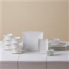 Karaca Perfect White - Set di 32 stoviglie in porcellana per 6 persone, servizio combinato con 6 piatti piani, 6 tazzine da caffè, 6 piattini, 6 cucchiaini da caffè, 2 ciotole, 4 ciotole, 1 saliera, 1