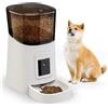 RUYICZB Distributore Automatico Cibo Gatti Dispenser Crocchette Gatto con Telecamera Distributore Cibo Collegare App Timer Programmabile 12 Pasti al Giorno E Funzione di Registrazione 10S,Bianca