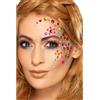 Smiffys Smiffys Make-Up FX, Strass adesivi per viso arcobaleno, multicolore, 100 pezzi per foglio Halloween