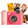 KODAK Smile+ Fotocamera istantanea digitale 2-in-1 e stampante fotografica Bluetooth - 10MP, obiettivo rotante, foto adesive Zink 2x3", stampa da app divertente su dispositivi smart - Fucsia
