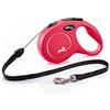 FLEXI Croci Flexi New Classic Cord - Guinzaglio per cani allungabile, taglia S fino a 12 kg, lunghezza 8 Metri, Nero