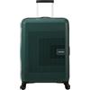 American Tourister Aerostep - Spinner M, Valigia Espandibile, 67 cm, 66.5/72.5 L, Verde (Foresta Scura)