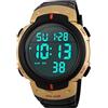 TONSHEN Digitale Uomo Orologio Impermeabile Plastica Lunetta e Gomma Band Outdoor Sportivo Militare Tattica Quarzo Orologi da Polso LED Numero Display Sveglia Data Calendario Cronometro