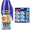 BIC Cristal Original, Set Penne Colorate A Sfera, Punta Media 1.0 Mm, 20 Unità, Cancelleria Scuola, Multicolore, 8.1 x 7.1 x 18.5 Cm & Tipp-Ex, Pocket Mouse, Bianchetto a Nastro