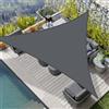 HENG FENG Tenda a Vela Impermeabile Triangolare 2x2x2m Vela Ombreggiante Parasole Protezione Raggi UV per Esterno Giardino terrazza Colore Antracite