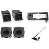Generico Mascherina Autoradio Stereo colore nero con Presa USB Accendisigari Casse Altoparlanti colore nero Panda 4x4 dal 1986 al 2003 autoradio stereo audio auto radio adatta Country Club Young 141 750 1000