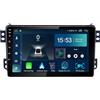 Generico ZCWJIU Autoradio Android 14 Radio Player 9 Doppio din Touchscreen per O-pel Agila 2008-2014 con Carplay Navigazione GPS AHD Telecamera di backup Comandi al volante Radio FM BT USB (N2(2G+32G))