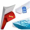 Zyvoq Profilo in silicone doccia 2 metri con auto-adesivo. Barriera Acqua Bagno e Cucina 3 cm con colla. Bordo piatto doccia. Barriera Acqua Doccia. Guarnizione per doccia in gomma. Abbellimento piano