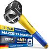 S&R Mazzetta da Muratore Peso Testina 1360 Gr - Martello Demolitore a Croce in Acciaio Temprato 38-48 HRC C50. Impugnatura Ergonomica e Antiscivolo in Fibra di Vetro. Peso Totale 1,6Kg.