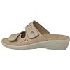 Fly Flot Bellona, Pantofole Donna in Microfibra Elasticizzata, con Strappo Regolabile, Sottopiede Antishock, Sandali, Beige, 39 EU