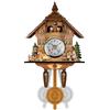 EIOLWJIEO Orologio a Campana con Ora degli Uccelli di Facile Lettura, melodioso promemoria del Tempo, Orologio a cucù Tradizionale in Legno, Stile Chalet della Foresta Nera, CM010
