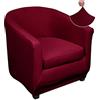 Jaotto Copripoltrona 1 Posto Elasticizzato,Fodere Copripoltrona Universale con Cuscino Separato,Copripoltrona Chesterfield Lavabile Antiscivolo per Bancone Soggiorno Tullsta,Bordeaux