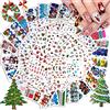 EBANKU Unghie Adesivi Nail Art Decalcomanie, 72 Fogli 3D Natale Babbo Renna Iocchi di Neve Unghie Adesivi Trasferimento ad Acqua per Decorazioni Unghie Natalizie