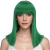 IMISSU Parrucca per capelli a taglio corto con frangia dritta Parrucche per feste in costume di Halloween per donne (Verde)