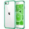 HOOMIL Cover per iPhone SE 3/2 (2020/2022)/iPhone 8/7 4,7 Pollici, Custodia Anti-Ingiallimento, Antiurto e Anti-Graffi, Retro Rigida Trasparente - Verde Chiaro