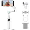 Insta360 Flow 2 Pro Pack AI Tracker Bianco-Gimbal per smartphone AI, tracciamento con Apple DockKit, tracciamento di più persone, treppiede/bastone per selfie incorporato, stabilizzatore portatile
