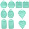 HERCHR Stampi per waffle in silicone da 10 pezzi Mini macchina per waffle a forma di cuore per prodotti da forno