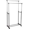 WELL HOME MOBILIARIO & DECORACIÓN Well Home Appendiabiti con ruote con 2 barre rinforzate e telaio metallico H.90-160 cm.