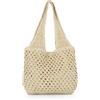 Jywmsc Borsa da Spiaggia Grande in Paglia per Donna Tote in Rafia Intrecciata a Mano Elegante Borsa a Tracolla Boho per le Vacanze estive