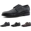 Hitmars Scarpe Derby Oxford Uomo Scarpe Stringate Scarpe Uomo Pelle Formale Lavoro Dress Shoes Basse Brogue Eleganti Vintage Nero 45 EU