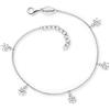 Engelsrufer Braccialetto da donna Keep it so semplice in argento Sterling con 5 zirconi cubici, chiusura a moschettone, lunghezza regolabile, senza nichel, dimensioni: 17 + 3 cm, 17+3cm, Argento